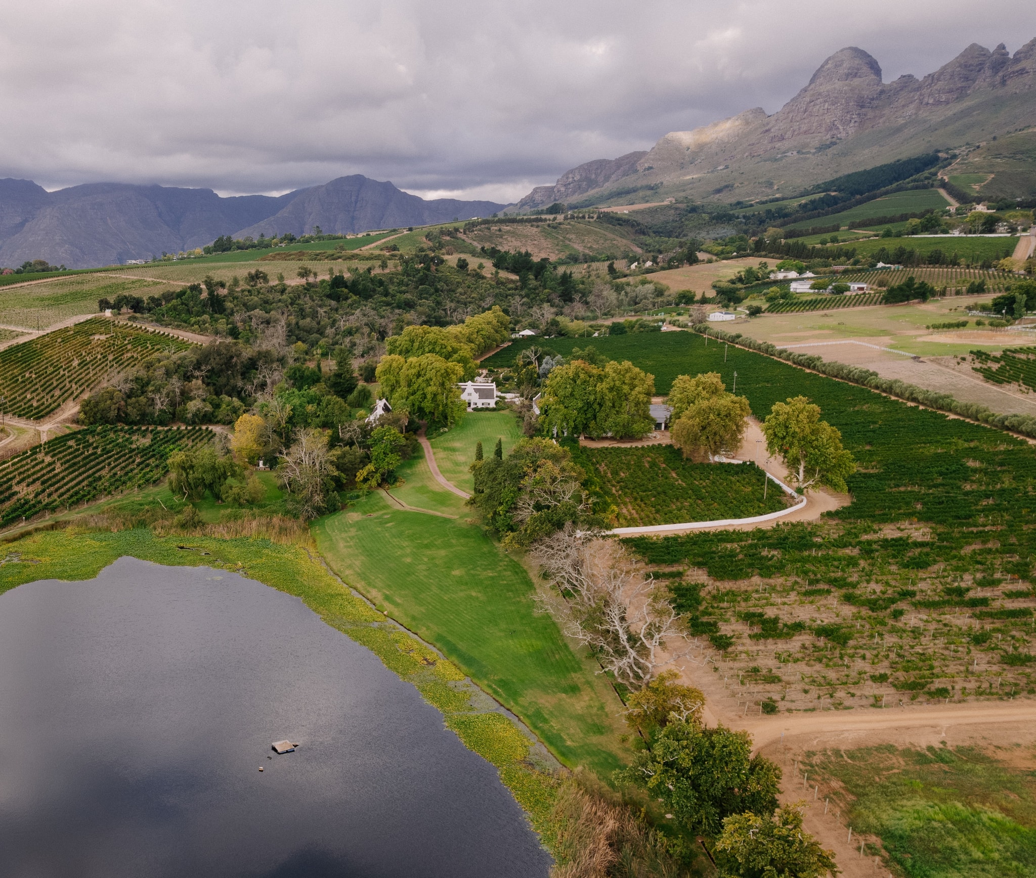 Navarre Stables cottages with Helderberg mountain views