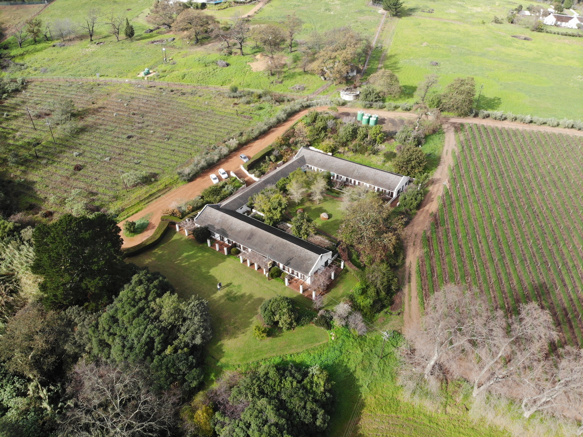 Navarre Stables cottages with Helderberg mountain views