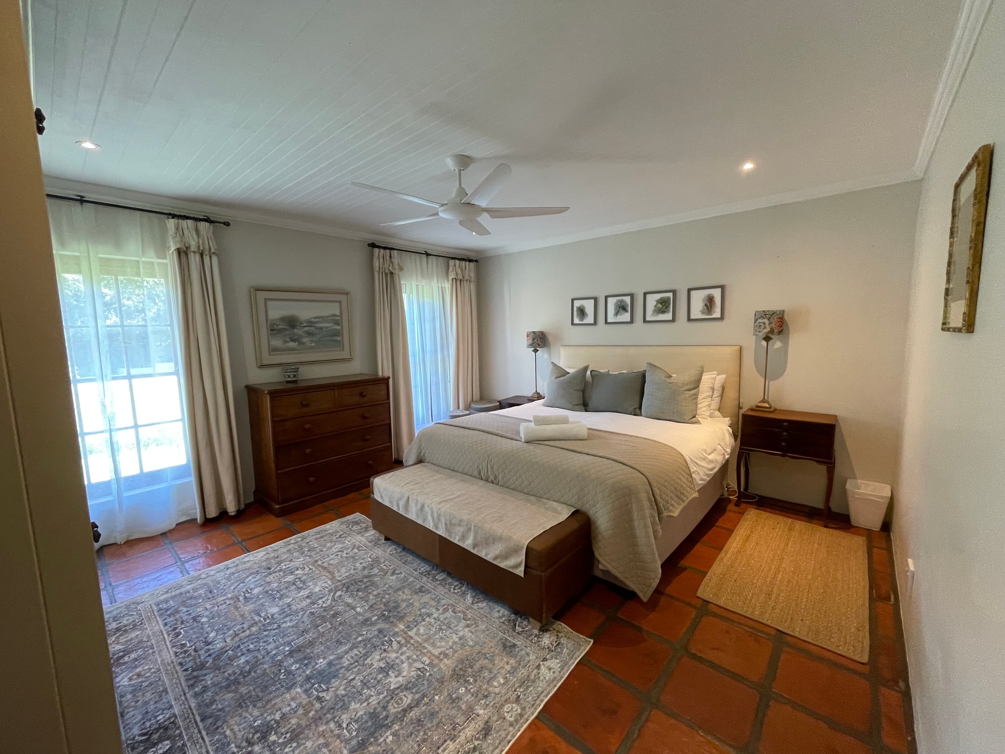 Navarre Stables cottages with Helderberg mountain backdrop